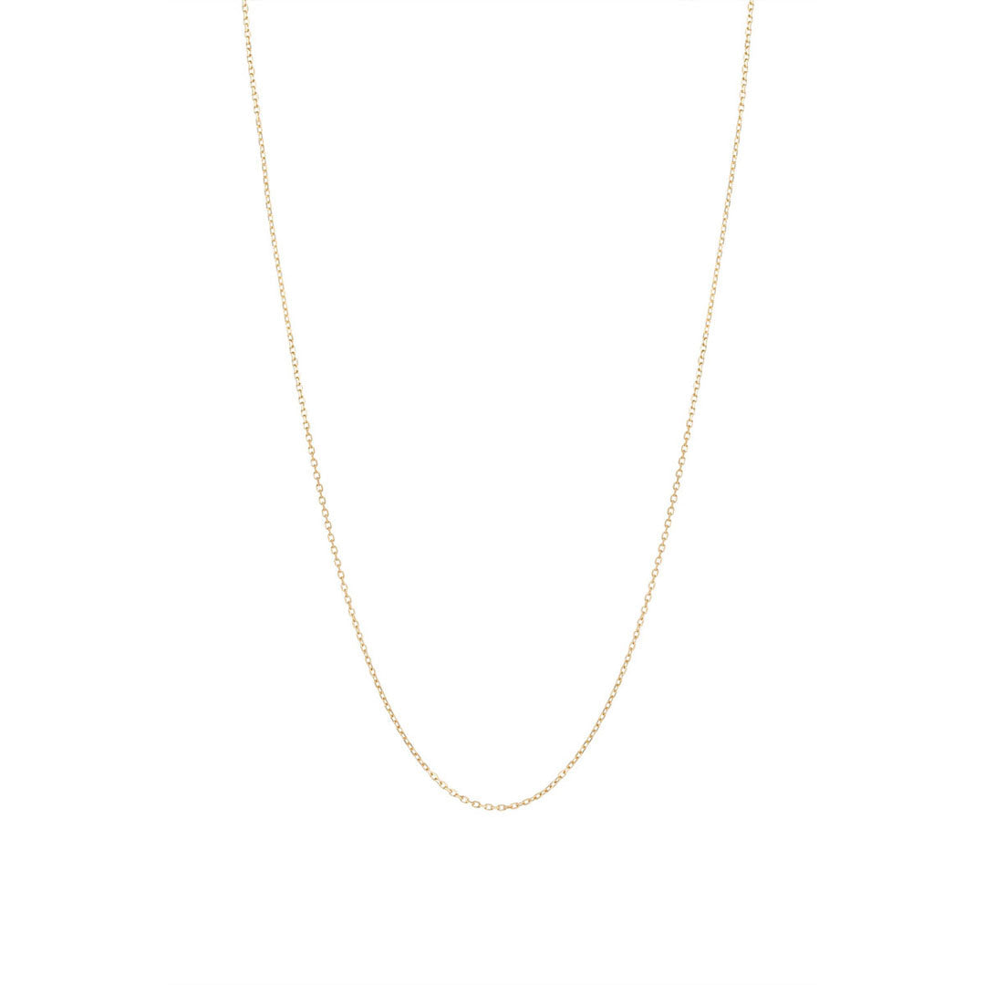 Stock image of 18k gold 18-inch diamond cut cable link chain 1