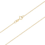 Stock image of 18k gold 18-inch diamond cut cable link chain 2