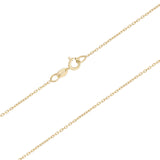 Stock image of 18k gold 18-inch diamond cut cable link chain 2