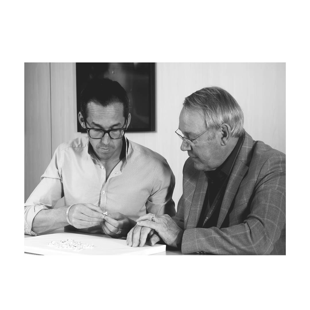 Marcus and Nicky reviewing the products