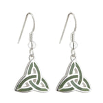 sterling silver connemara marble trinity knot drop earrings s33301 from Solvar