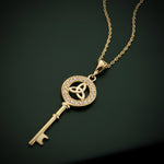styled image of Solvar 10K Gold Cubic zirconia Trinity Knot Key Necklace S46944