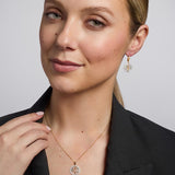 diamond & emerald tree of life earrings s33748 on a model 2