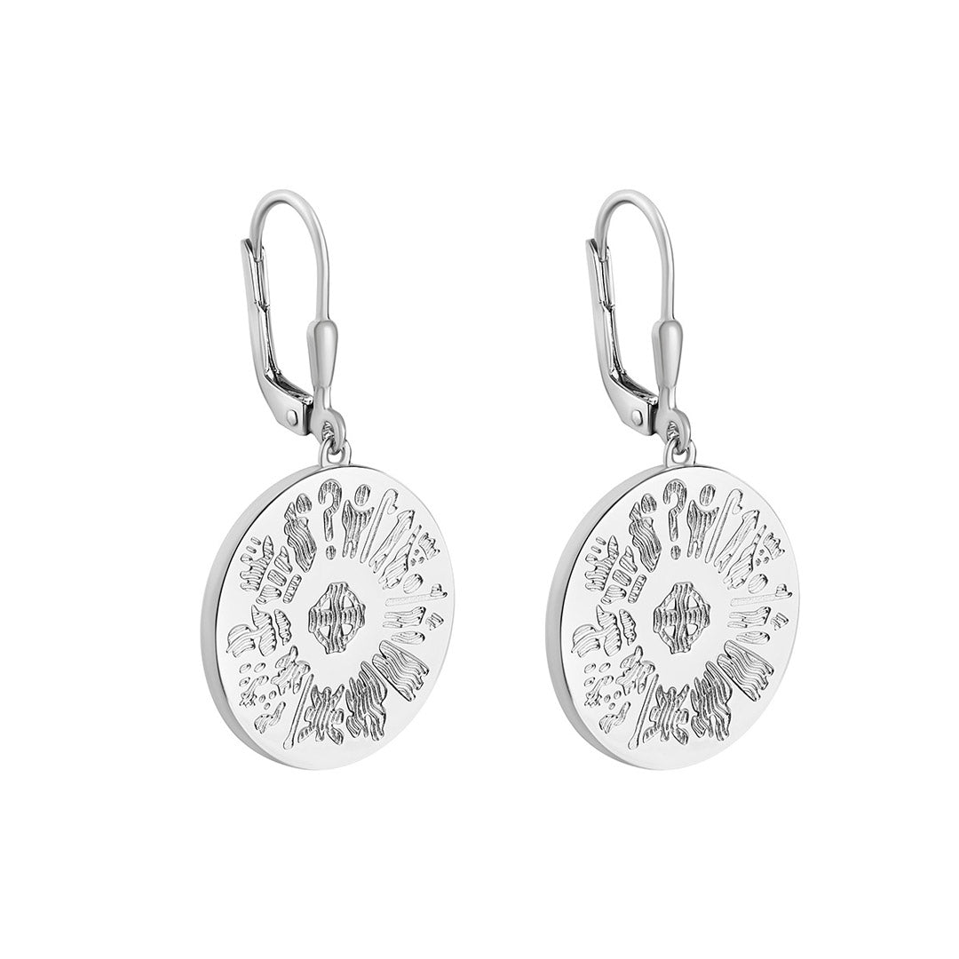 History Of Ireland Disc Earrings S3508 from Solvar