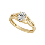 0.75carat lab grown diamond Celtic Trinity Knot ring from Solvar
