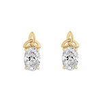 2.00carat lab grown diamond Trinity Knot stud earrings from Solvar