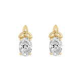 2.00carat lab grown diamond Trinity Knot stud earrings from Solvar