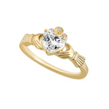 14k gold lab diamond claddagh ring s21190 from Solvar