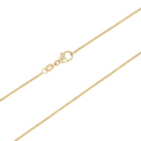 Stock image of 18-inch gold light flat curb chain 2