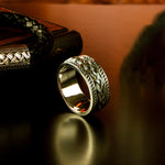 styled image  silver celtic knot ring for men