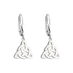 sterling silver celtic knot drop earrings s3694 from Solvar