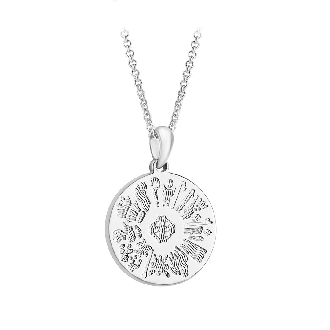 silver history of ireland disc necklace S4923 from Solvar