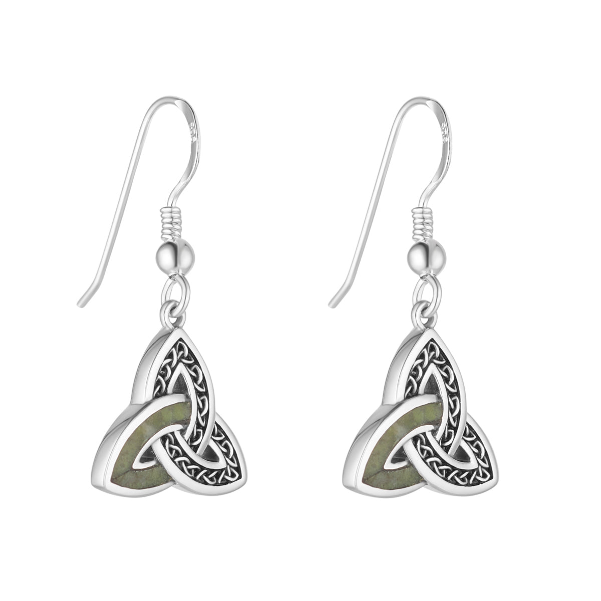Celtic Knot Marble Trinity Knot Earrings – Solvar Jewellery