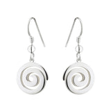 sterling silver celtic spiral drop earrings s33916 from Solvar