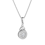 Stock image of Solvar cluster cz trinity knot necklace s46996