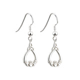 sterling silver claddagh trinity knot earrings s33178 from Solvar