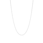 Stock image of 14k white gold 18-inch sing chain 1