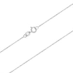 Stock image of 14k white gold 18-inch sing chain 2