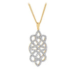 Product image of 14K Gold All Diamond Celtic Knot Pendant from Solvar jewellery