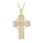 Product image of 14K Gold Diamond Celtic Cross Pendant from Solvar jewellery