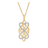 Product image of 14K Gold Diamond Celtic Knot Pendant from Solvar jewellery