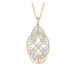 Product image of 14K Gold Diamond Large Celtic Knot Pendant from Solvar jewellery