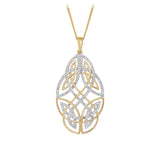 Product image of 14K Gold Diamond Large Celtic Knot Pendant from Solvar jewellery