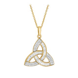 Product image of 14K Gold Diamond Trinity Knot Pendant from Solvar jewellery