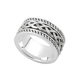 mens sterling silver celtic knot ring s21048 from Solvar