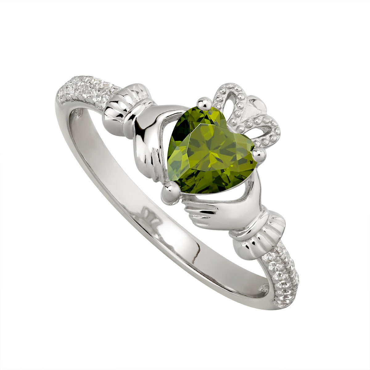sterling silver claddagh ring august birthstone s2106208 from Solvar