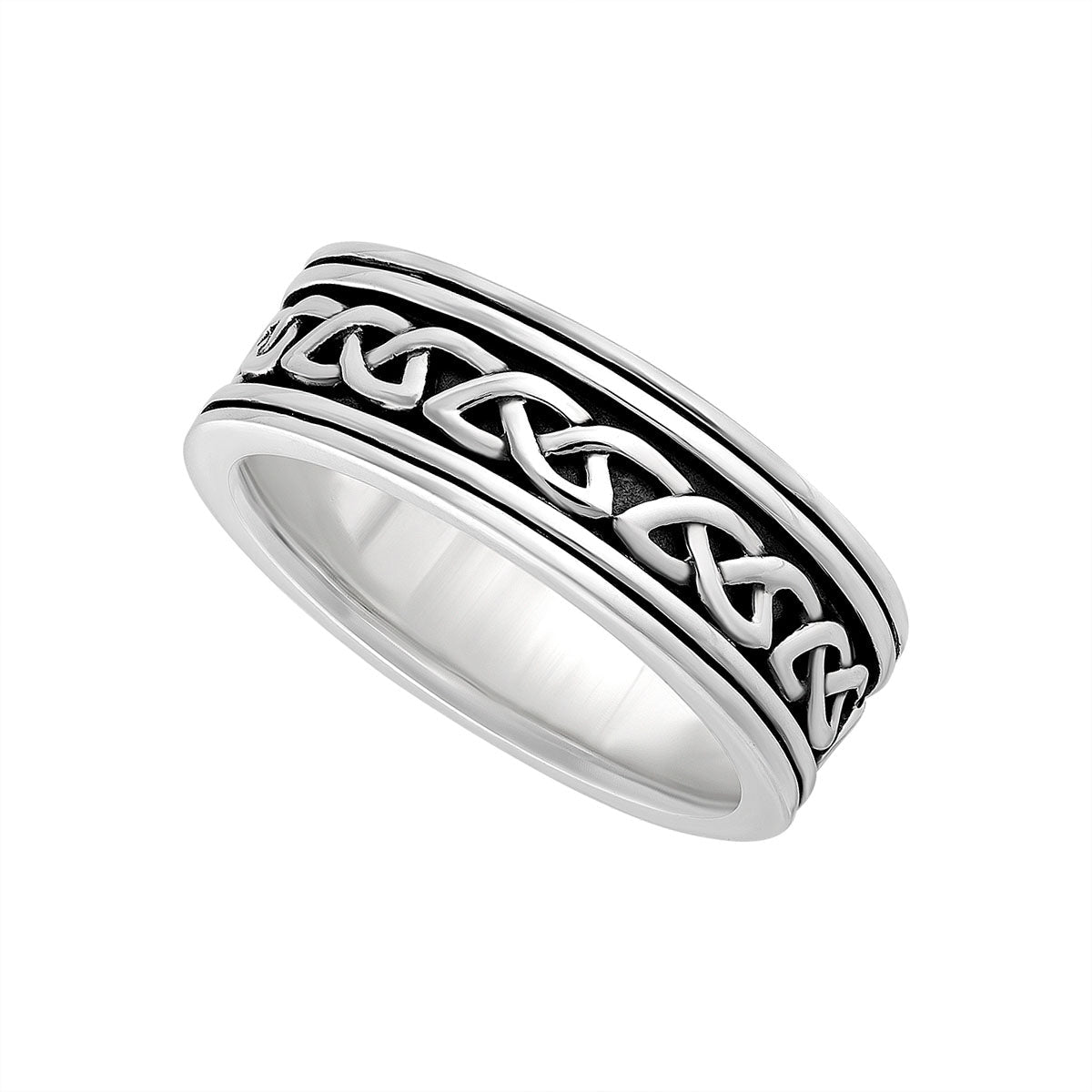 Gents sterling silver Celtic knot band ring for s21073 from Solvar