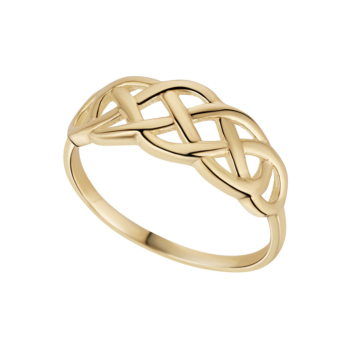 Stock image of Solvar 10k gold woven celtic knot ring s21143