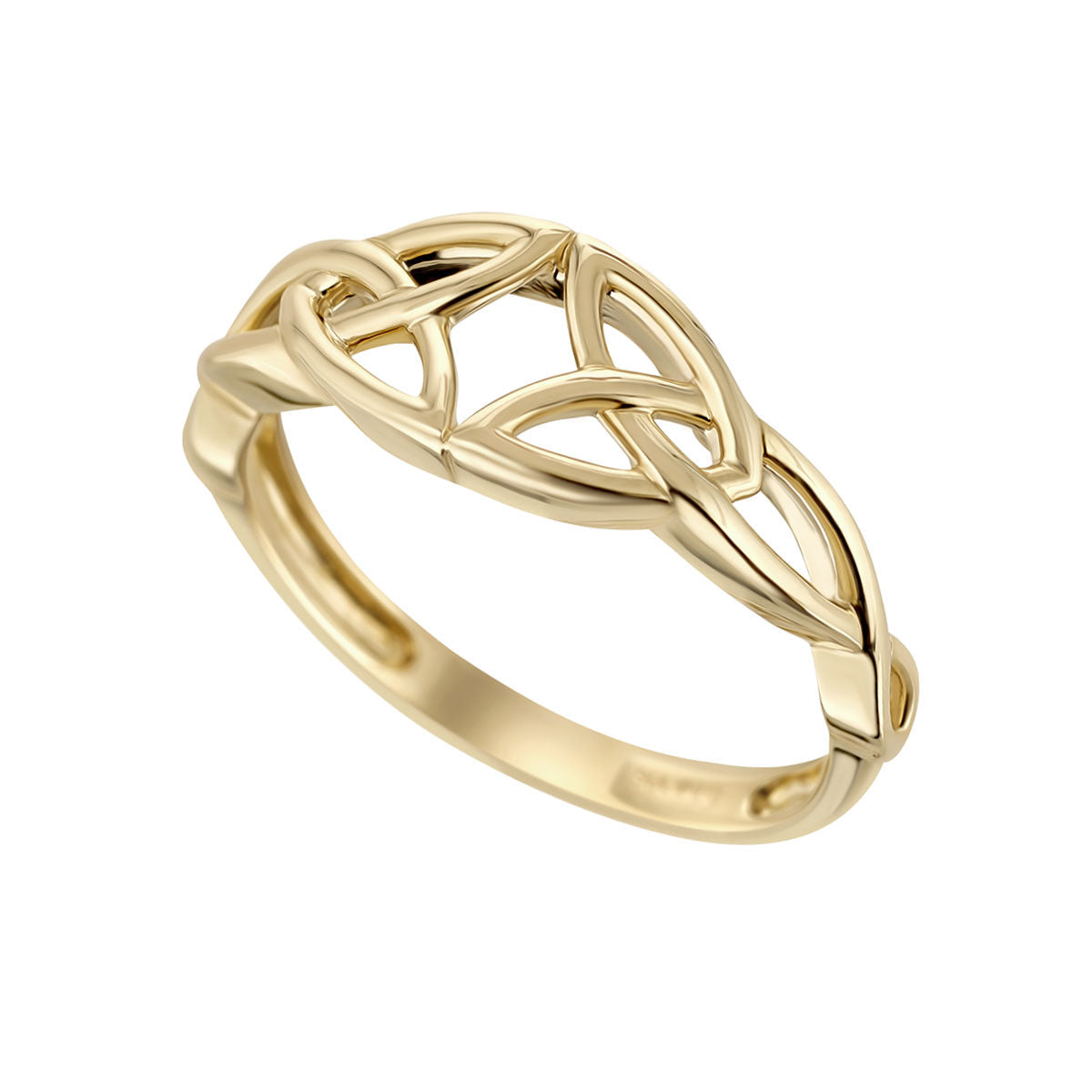 Stock image of Solvar 10k gold celtic knot ring s21149