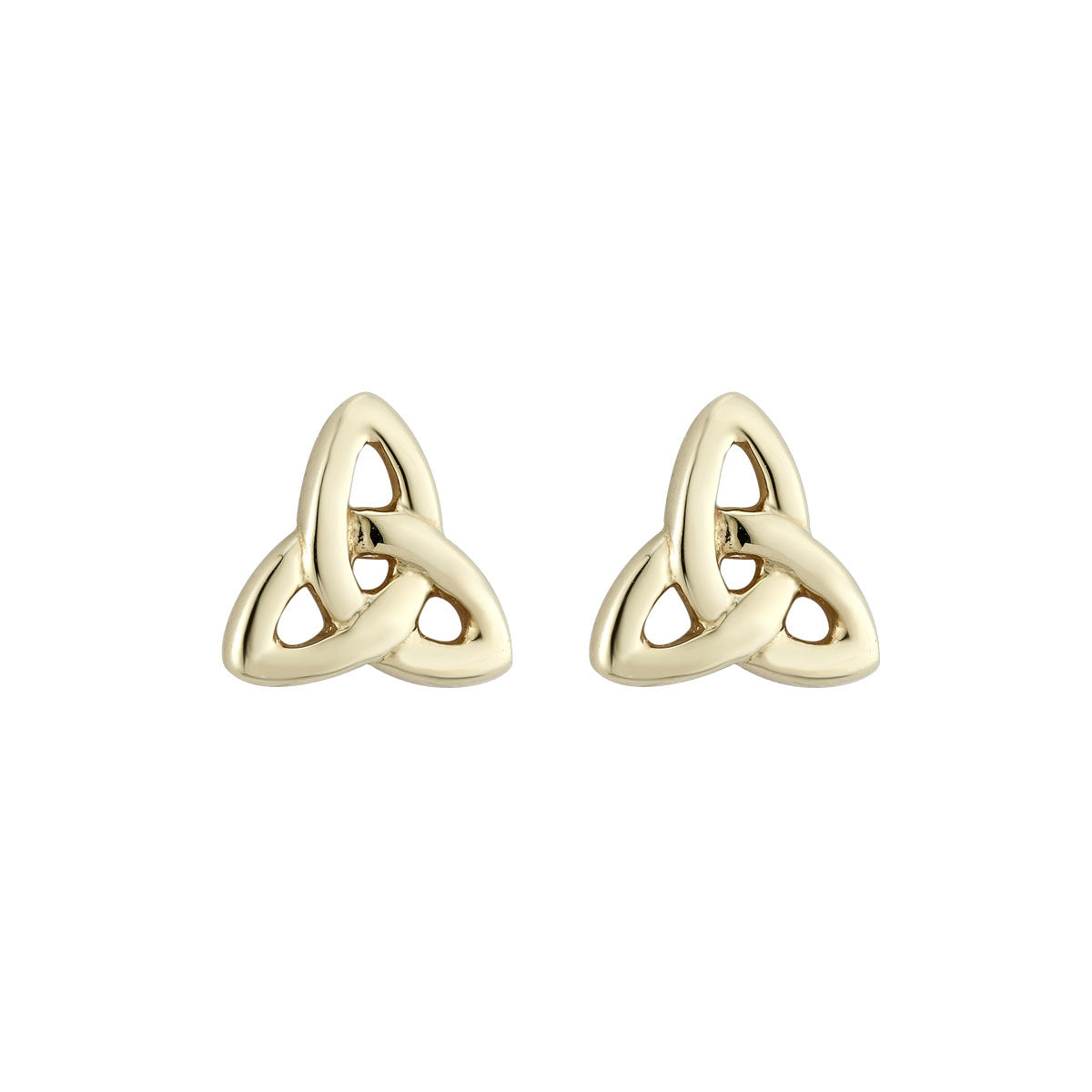 14K gold small trinity knot stud earrings s3077 from Solvar