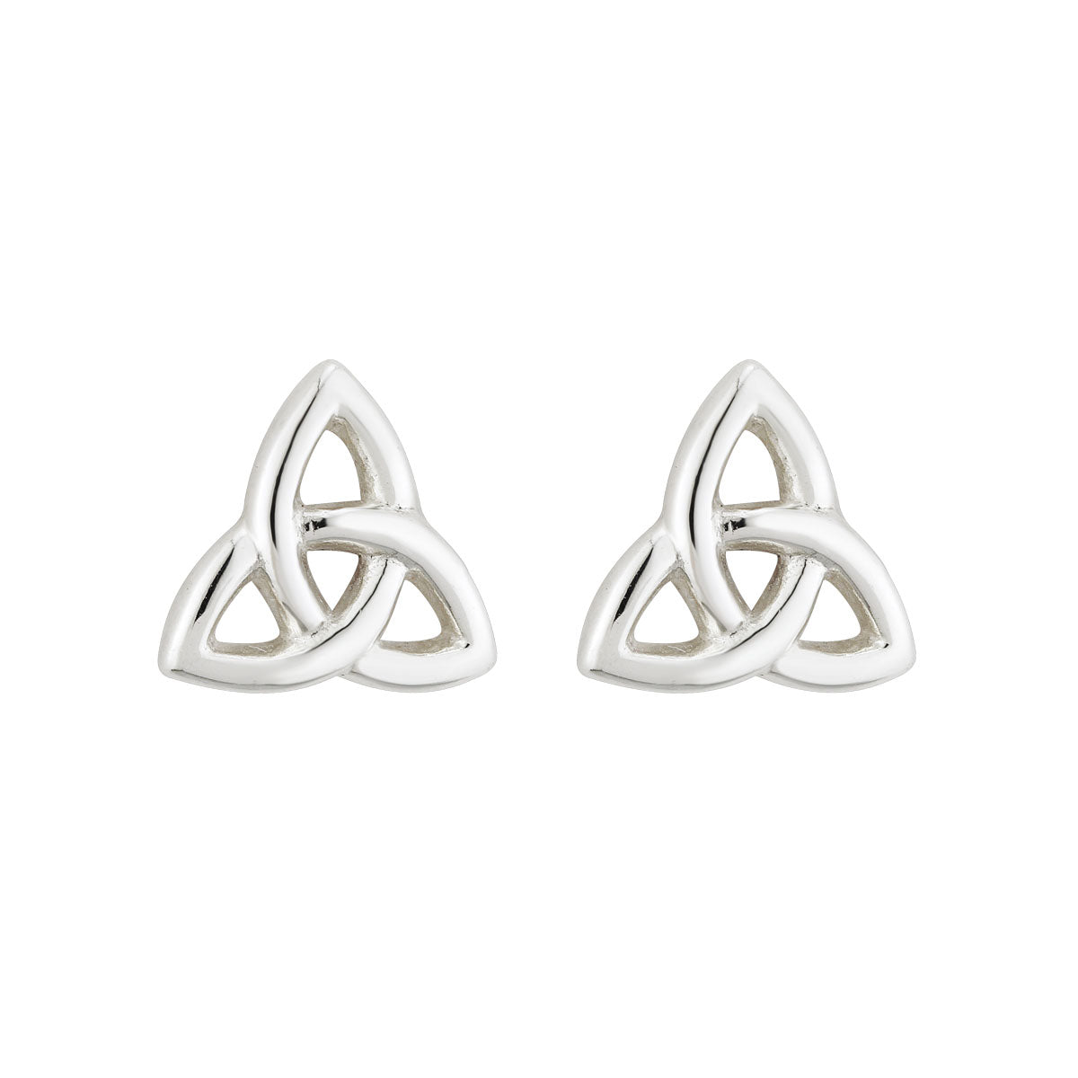 sterling silver small trinity knot stud earrings s3082 from Solvar