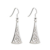 sterling silver long celtic drop earrings s33205 from Solvar