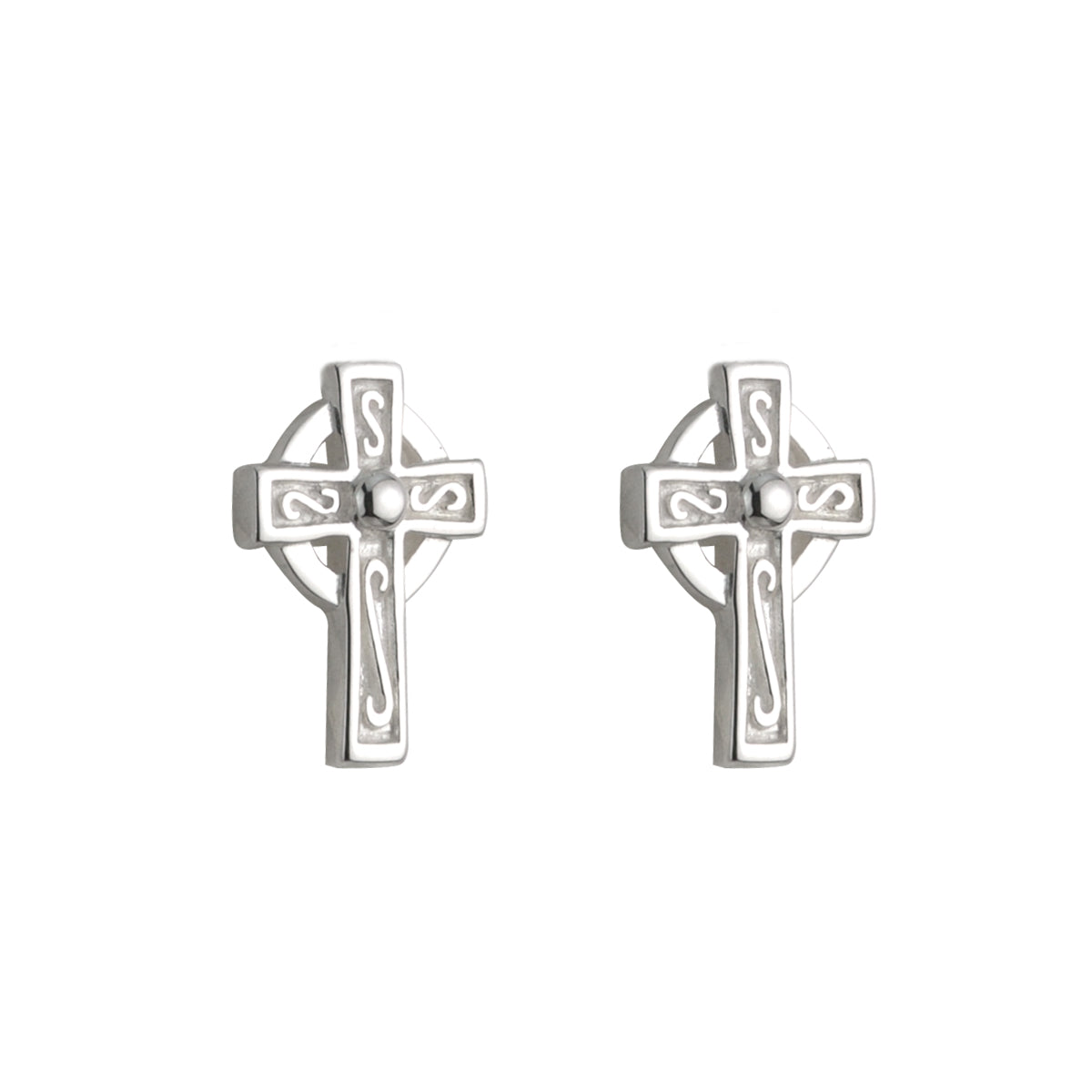 sterling silver small cross stud earrings s33274 from Solvar