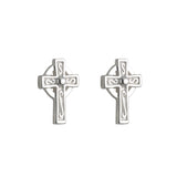 sterling silver small cross stud earrings s33274 from Solvar