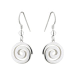 sterling silver celtic spiral drop earrings s33916 from Solvar