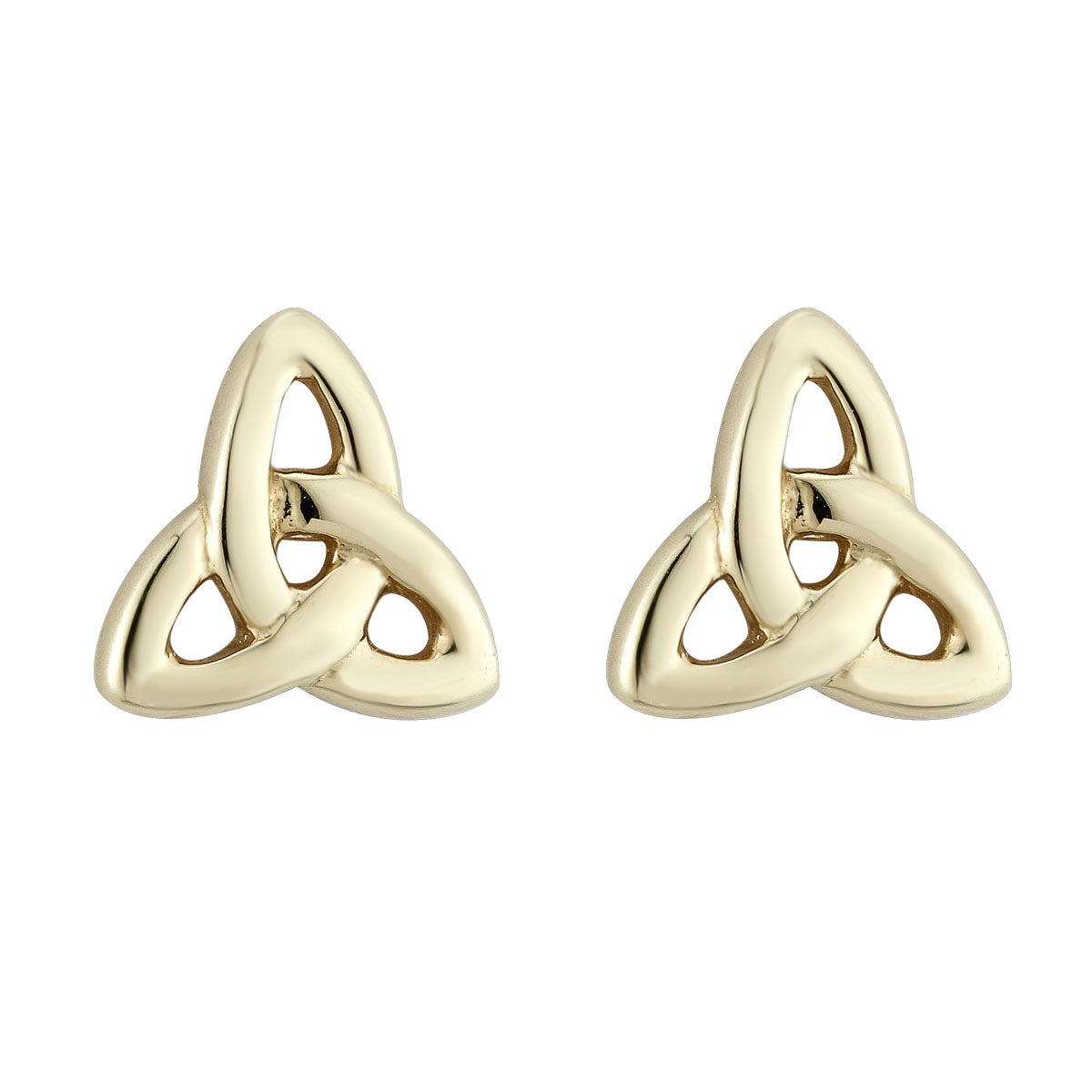 Stock image of Solvar 10K Gold Small Trinity Knot Stud Earrings S34151
