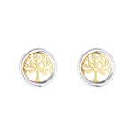 Two Tone Gold Celtic Tree of Life Earrings S34197 from Solvar Irish Jewellery