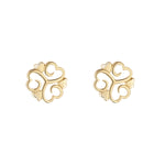 Stock image of Solvar fancy shamrock stud earrings s34204