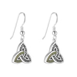 Plain image of Solvar Sterling Silver Marble Celtic Trinity Knot Drop Earrings S34249