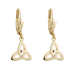 14k gold trinity knot drop earrings s3734 from Solvar