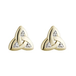 14k gold trinity knot diamond stud earrings s3969 from Solvar
