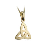 nine karat Gold Small Trinity Knot Pendant S4123 from Solvar Jewellers, Ireland