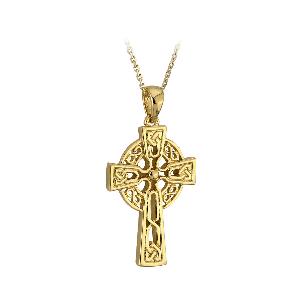 10k gold tiny celtic cross pendant s44943 from Solvar