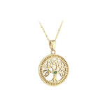 10k gold emerald tree of life pendant s45143 from Solvar