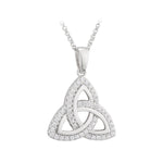 sterling silver cubic zirconia trinity knot pendant s46043 from Solvar