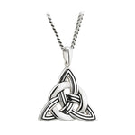 sterling silver mens heavy celtic knot pendant s46372 from Solvar